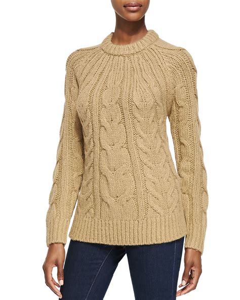 michael michael kors beaded cable knit sweater purple|Women’s Clothing.